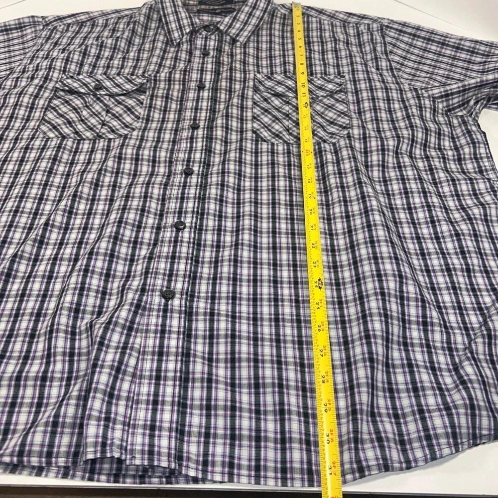 Beverly Hills Police Club Mens Shirt Size 3XLB Plaid Long Sleeve Casual‎ - Picture 6 of 10